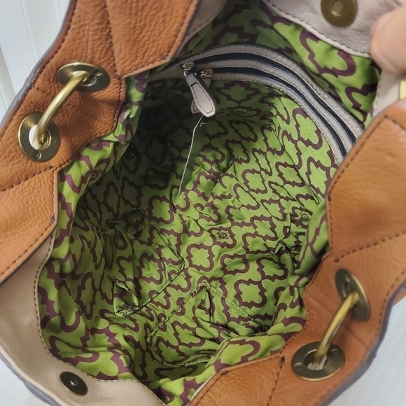 OrYany Victoria Dove Color Block Pebble Grain Leather Bag, Classic, Hobo - Picture 8 of 9